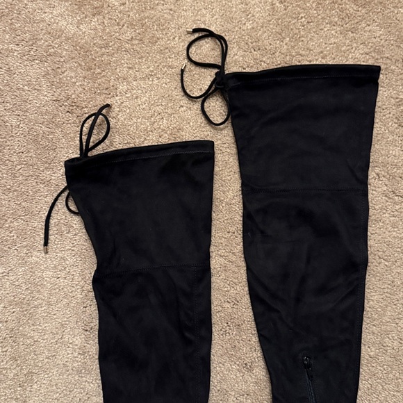 Steve Madden Osana Black Suede Over the Knee Boots Size 7.5 - Picture 6 of 16